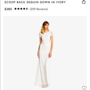 Adrianna Papell Sequin Ivory Gown Bridal